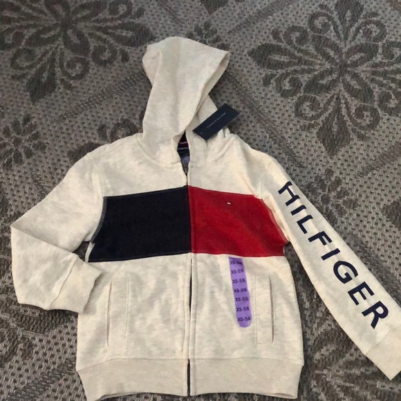 Tommy Hilfiger Boys Hoodie Jacket Xs 56 